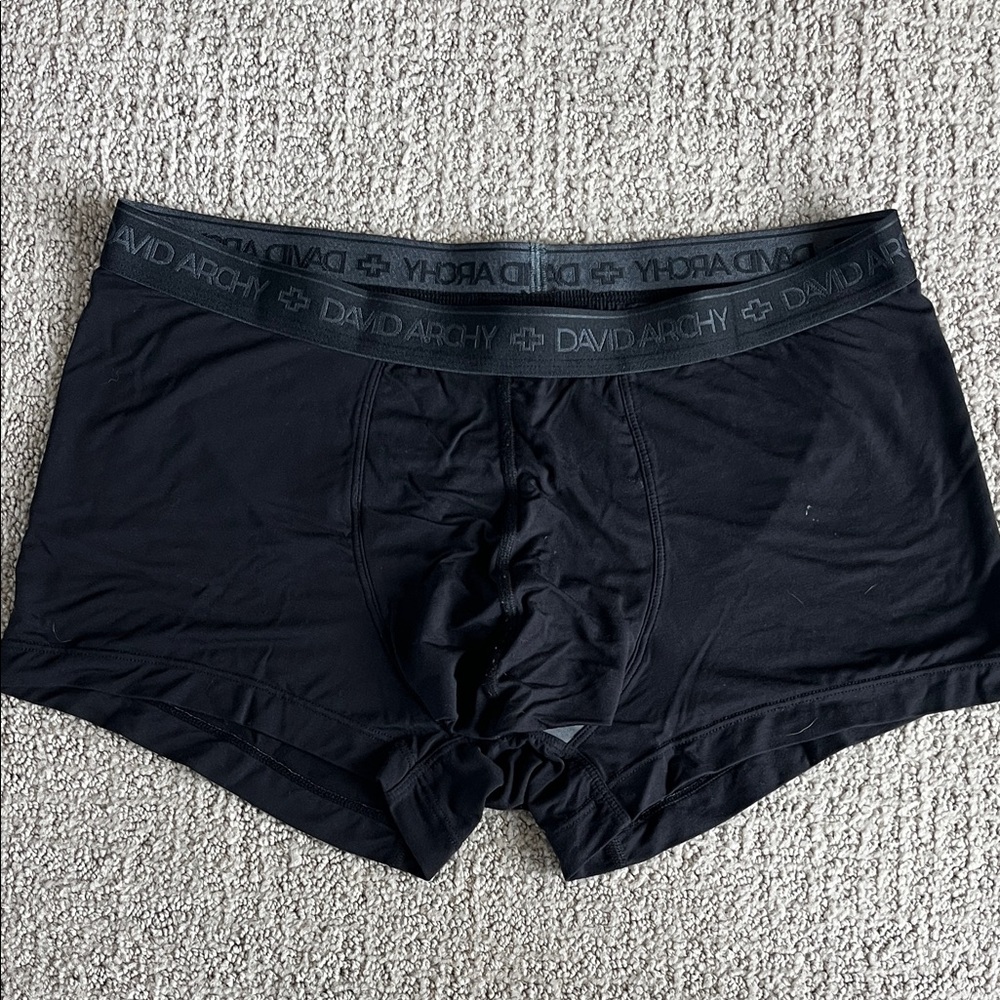 David Archy Men's Black Boxer Briefs